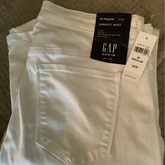 Gap Perfect Boot White Jeans - Picture 1 of 3